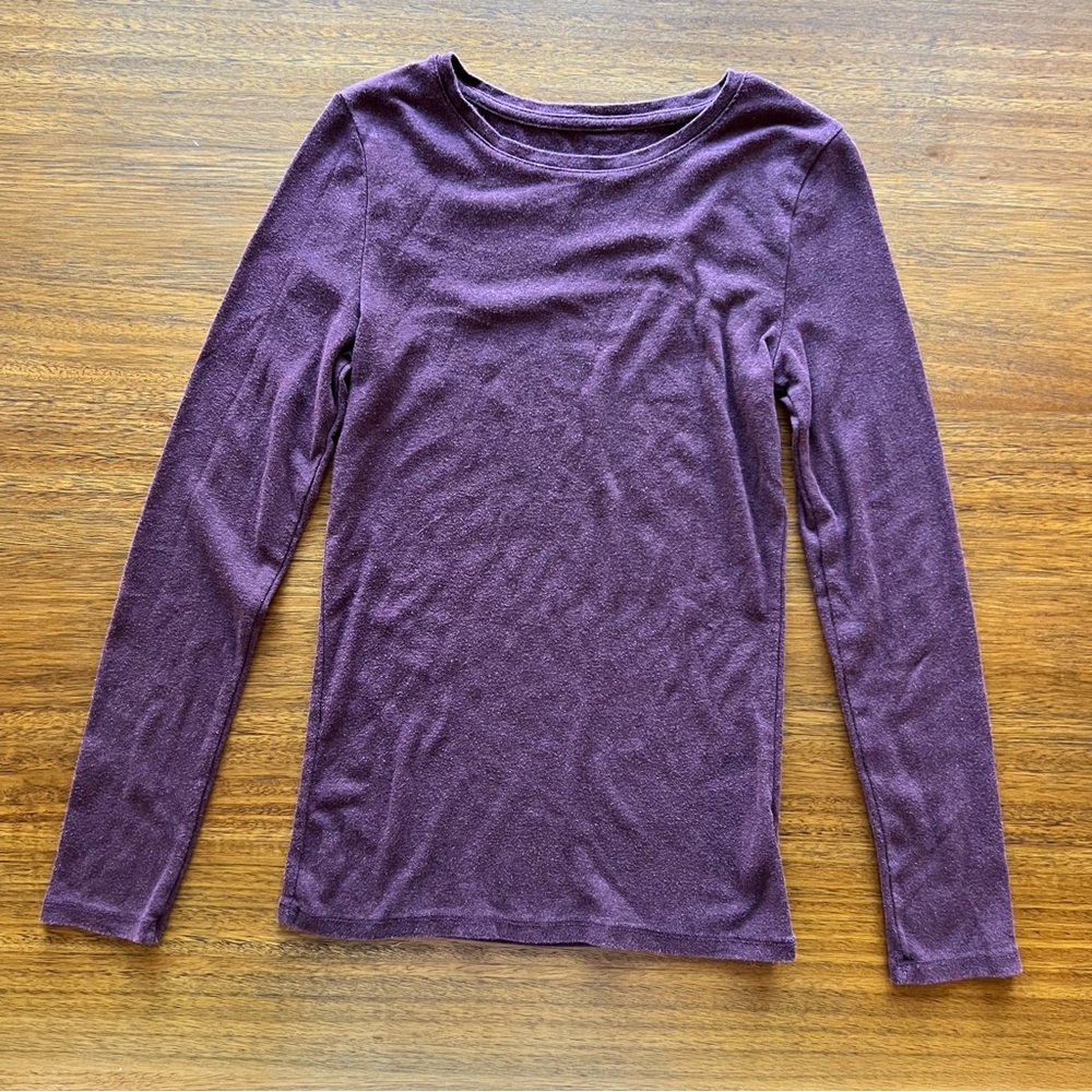 ⚡️ 5/$10 A New Day Maroon Long Sleeve Crew Neck T-Shirt XS